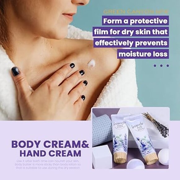 Spa Gift Baskets for Women 11pcs Lavender Bath Gift Sets with Body Lotion - Picture 4 of 5